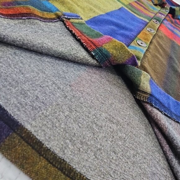 Parsley & Sage Shacket Women's Medium Fall Earth Tones EUC Long Sleeves Pockets - Picture 5 of 16